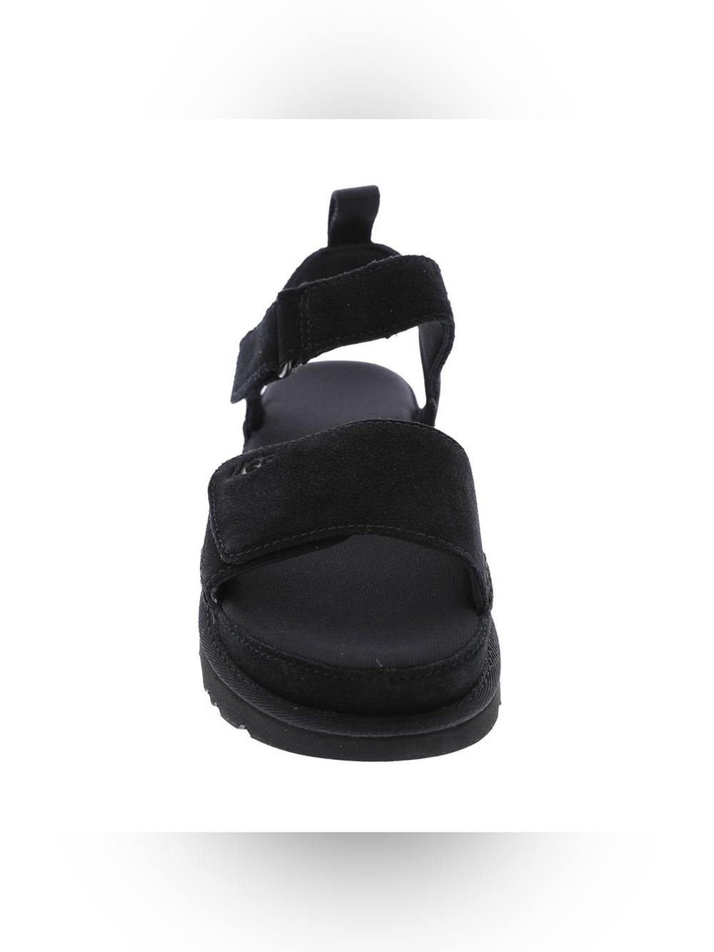UGG Goldenstar Black Velcro Strap Suede and Leather Sandal - Picture 5 of 10